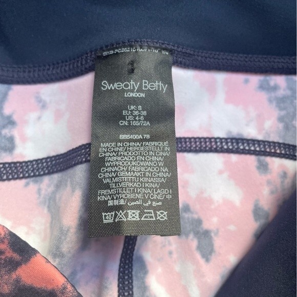 NWT Sweaty Betty Power Pocket Workout Legging Pink Purple Tie Dye Size Small NEW - Picture 12 of 15